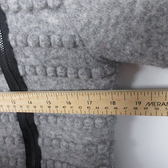 Sarah Pacini Women Gray Knit Turtle Neck Sweater Zipper Accent Wool Blend OS 350 - Picture 13 of 15